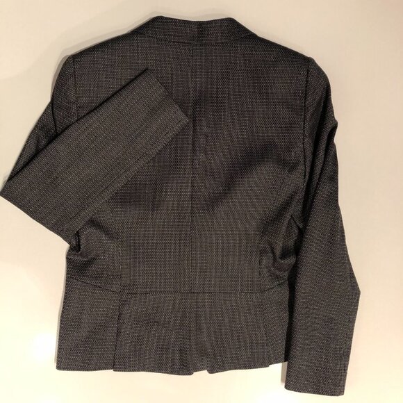 Hugo Boss Notched Collar Two Button Virgin Wool Jacket Black + Cream Sz 8 - Picture 5 of 16